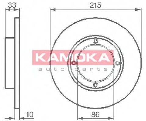 гальмівний диск KAMOKA 1032196