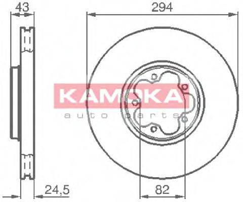KAMOKA 1032224 Тормозной диск