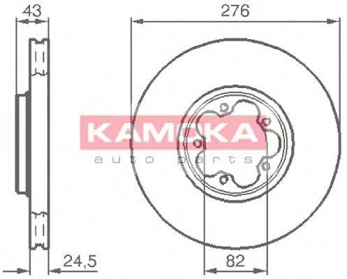 KAMOKA 1032226 Тормозной диск