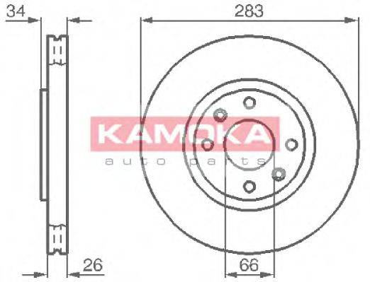 KAMOKA 1032304 Тормозной диск