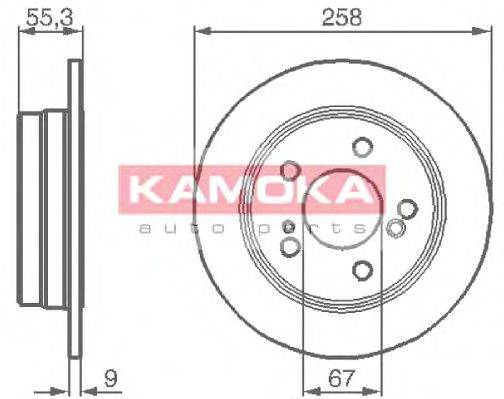 Тормозной диск KAMOKA 103244