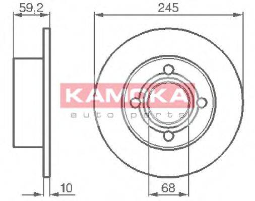 гальмівний диск KAMOKA 103256