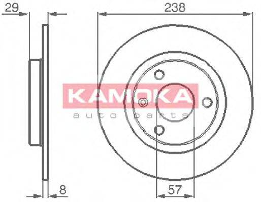 KAMOKA 103264 Тормозной диск