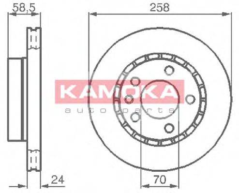KAMOKA 103376 Тормозной диск
