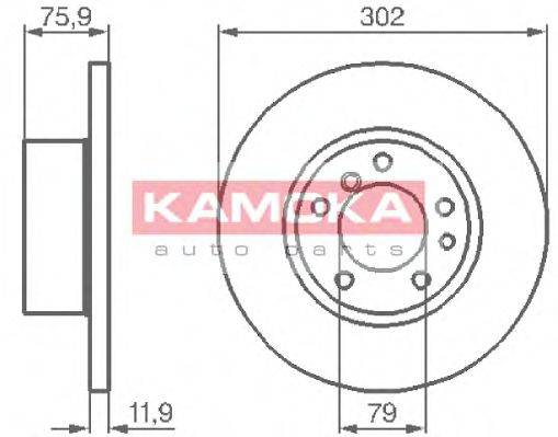 гальмівний диск KAMOKA 103420