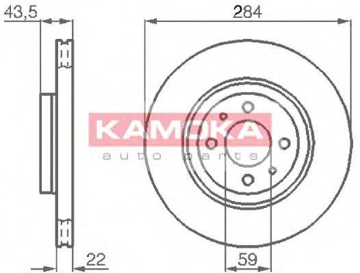 KAMOKA 103440 Тормозной диск