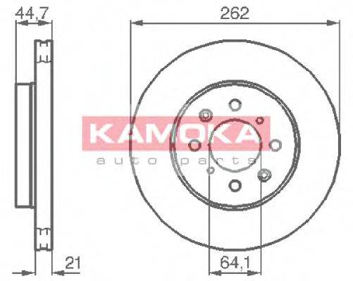 гальмівний диск KAMOKA 1035518