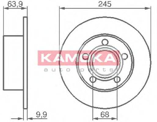 KAMOKA 103642 Тормозной диск