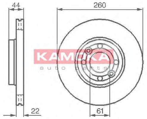 гальмівний диск KAMOKA 1038534