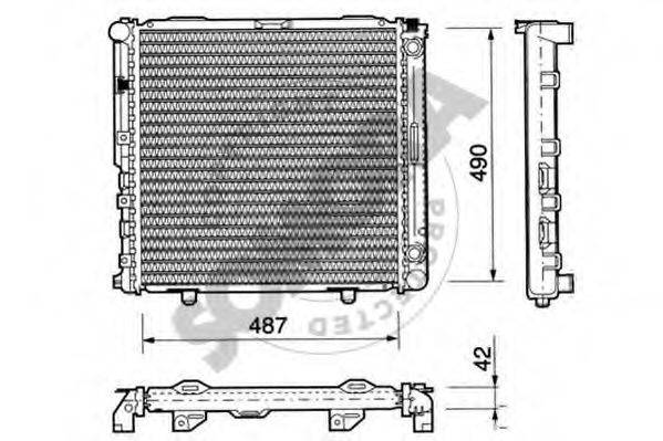 Радиатор, охлаждение двигателя SOMORA 170442
