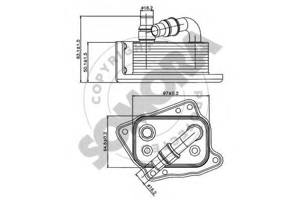 SOMORA 040765 масляный радиатор, двигательное масло