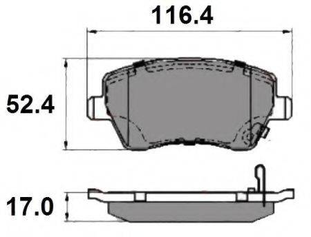 Комплект тормозных колодок, дисковый тормоз NATIONAL NP2047