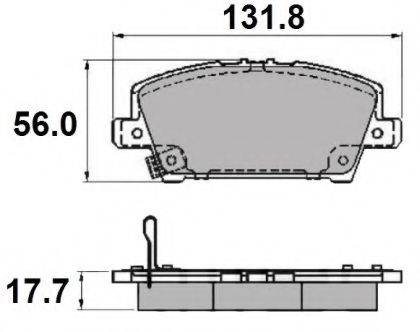 Комплект тормозных колодок, дисковый тормоз NATIONAL NP2053
