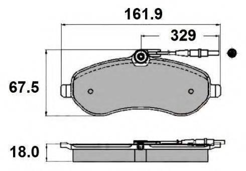 NATIONAL NP2115 Комплект тормозных колодок, дисковый тормоз