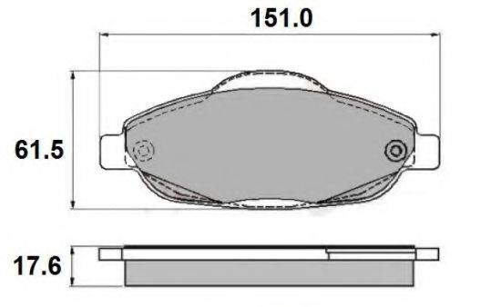 Комплект тормозных колодок, дисковый тормоз NATIONAL NP2134