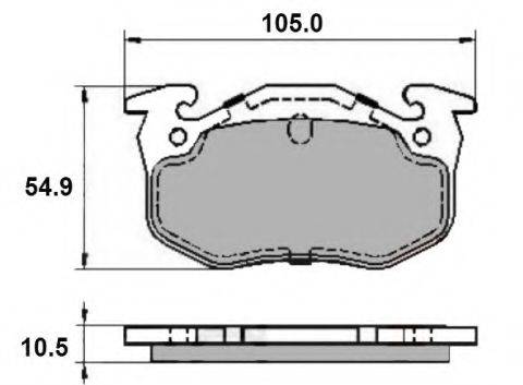 Комплект тормозных колодок, дисковый тормоз NATIONAL NP2138