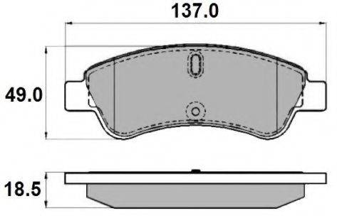 Комплект тормозных колодок, дисковый тормоз NATIONAL NP2139