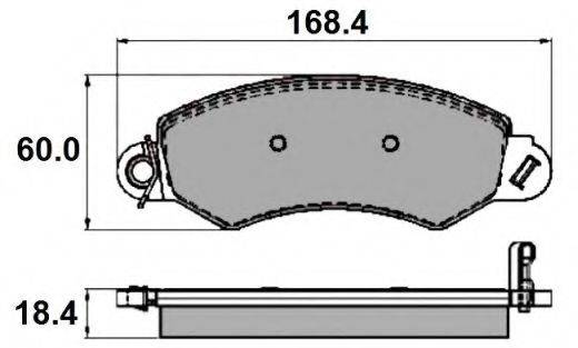 Комплект тормозных колодок, дисковый тормоз NATIONAL NP2156