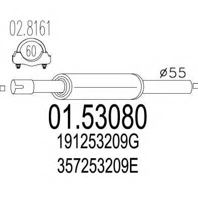 Передглушувач вихлопних газів MTS 01.53080