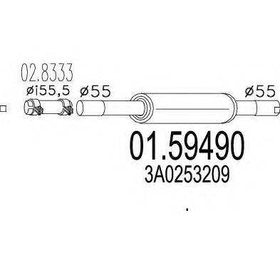 Передглушувач вихлопних газів MTS 01.59490