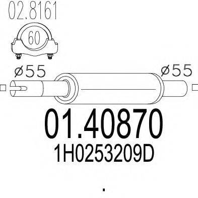 Передглушувач вихлопних газів MTS 01.40870