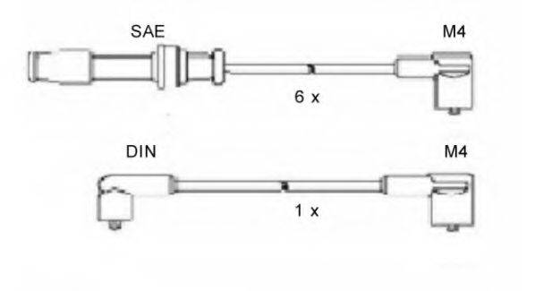 BBT ZK1553 Комплект проводов зажигания