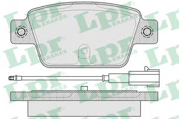 LPR 05P1676 Комплект тормозных колодок, дисковый тормоз