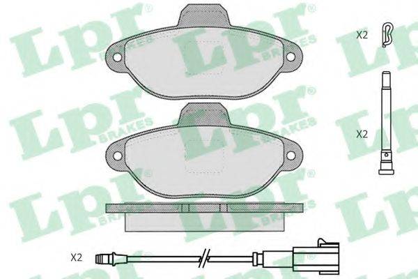 LPR 05P1906 Комплект тормозных колодок, дисковый тормоз
