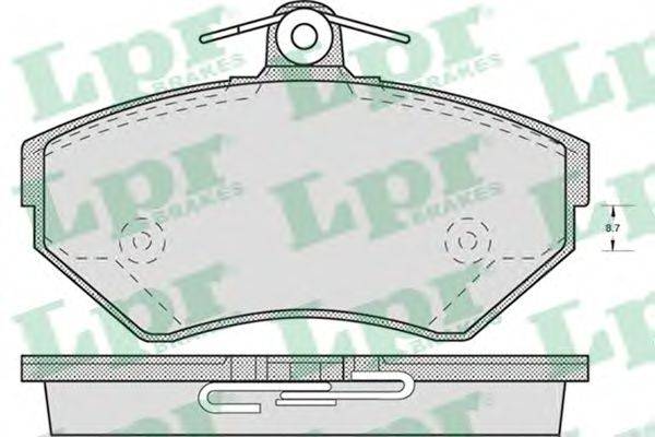 LPR 05P718 Комплект тормозных колодок, дисковый тормоз