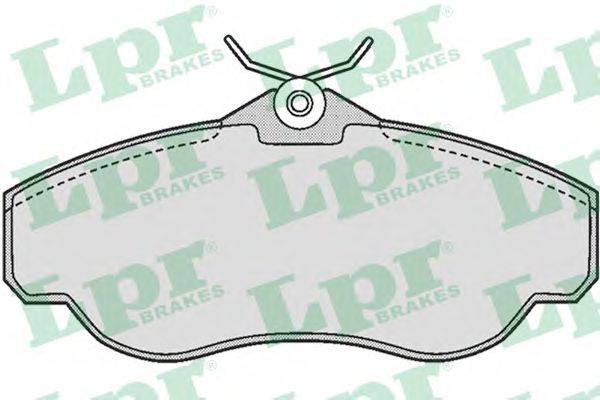 LPR 05P728 Комплект гальмівних колодок, дискове гальмо