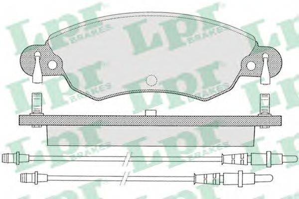 LPR 05P792 Комплект тормозных колодок, дисковый тормоз