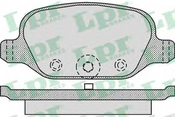 Комплект гальмівних колодок, дискове гальмо LPR 05P872