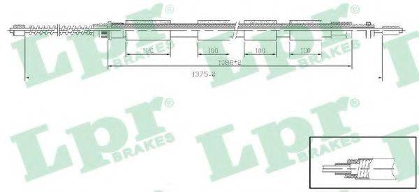 LPR C0610B Трос, стояночная тормозная система