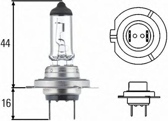 HELLA 8GH007157201 Лампа накаливания, фара дальнего света; Лампа накаливания, основная фара; Лампа накаливания; Лампа накаливания, основная фара; Лампа накаливания, фара с авт. системой стабилизации