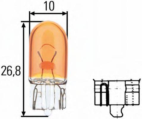 Лампа накаливания, фонарь указателя поворота; Лампа накаливания; Лампа накаливания, стояночный / габаритный огонь; Лампа накаливания, стояночный / габаритный огонь HELLA 8GP 003 594-541