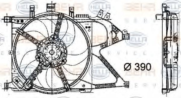 Вентилятор, охолодження двигуна HELLA 8EW 009 157-441