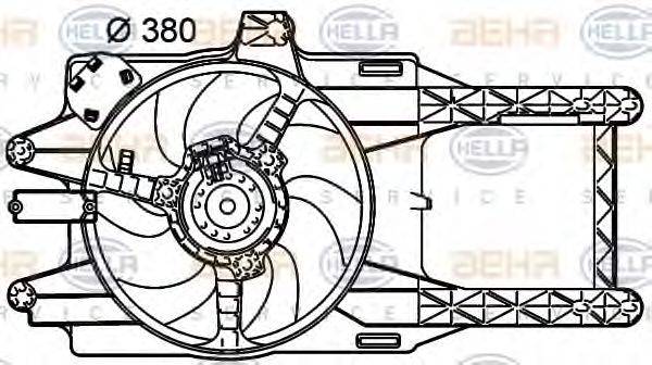 HELLA 8EW351039501 Вентилятор, охлаждение двигателя