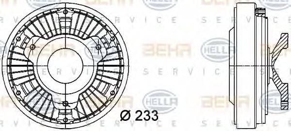 Зчеплення, вентилятор радіатора HELLA 8MV 376 728-401