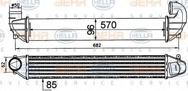 Интеркулер HELLA 8ML 376 911-411