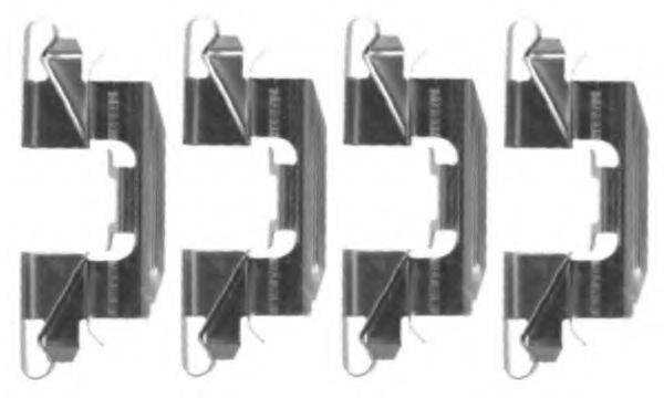 Комплектующие, колодки дискового тормоза HELLA 8DZ 355 203-761