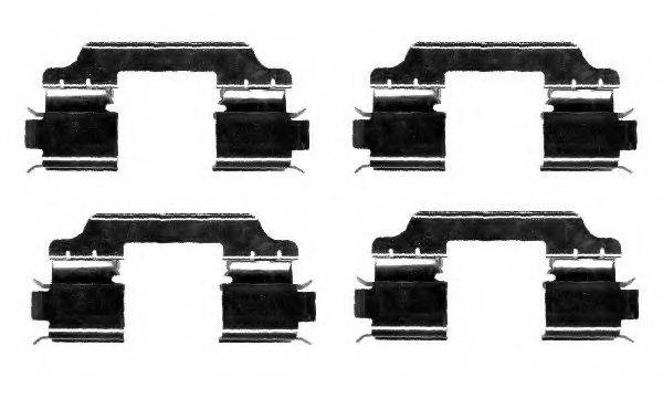 Комплектующие, колодки дискового тормоза HELLA 8DZ 355 204-411