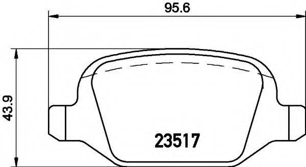 Комплект тормозных колодок, дисковый тормоз HELLA 8DB 355 009-361