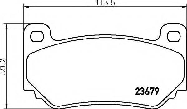 Комплект тормозных колодок, дисковый тормоз HELLA 8DB 355 009-721
