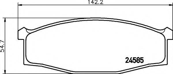 Комплект тормозных колодок, дисковый тормоз HELLA 8DB 355 013-721