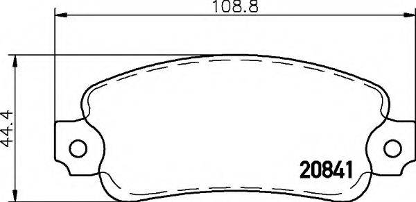Комплект тормозных колодок, дисковый тормоз HELLA 8DB 355 019-021