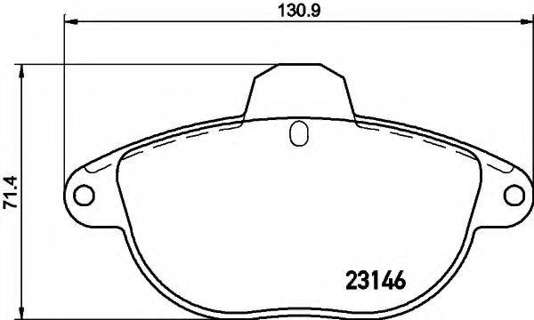 Комплект тормозных колодок, дисковый тормоз HELLA 8DB 355 019-281