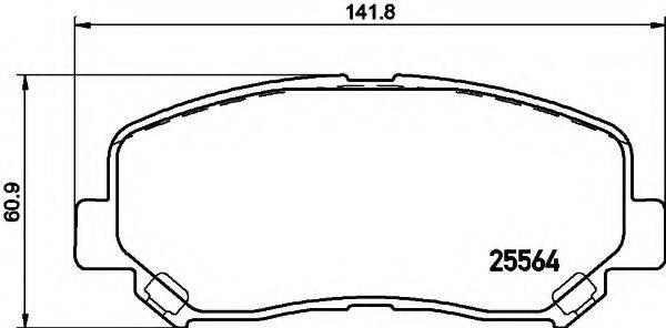 Комплект тормозных колодок, дисковый тормоз HELLA 8DB 355 020-511