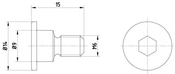 Болт, диск гальмівного механізму HELLA 8DZ 355 209-011