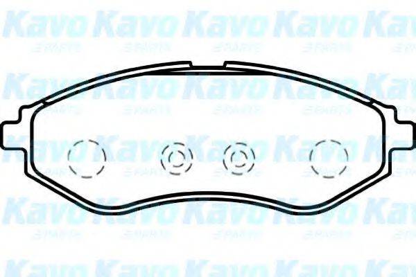 Комплект гальмівних колодок, дискове гальмо KAVO PARTS BP-1008