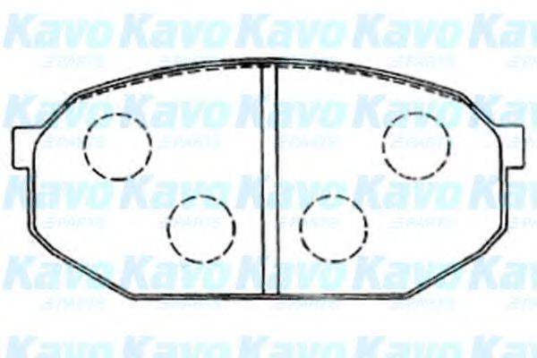 Комплект гальмівних колодок, дискове гальмо KAVO PARTS BP-5547